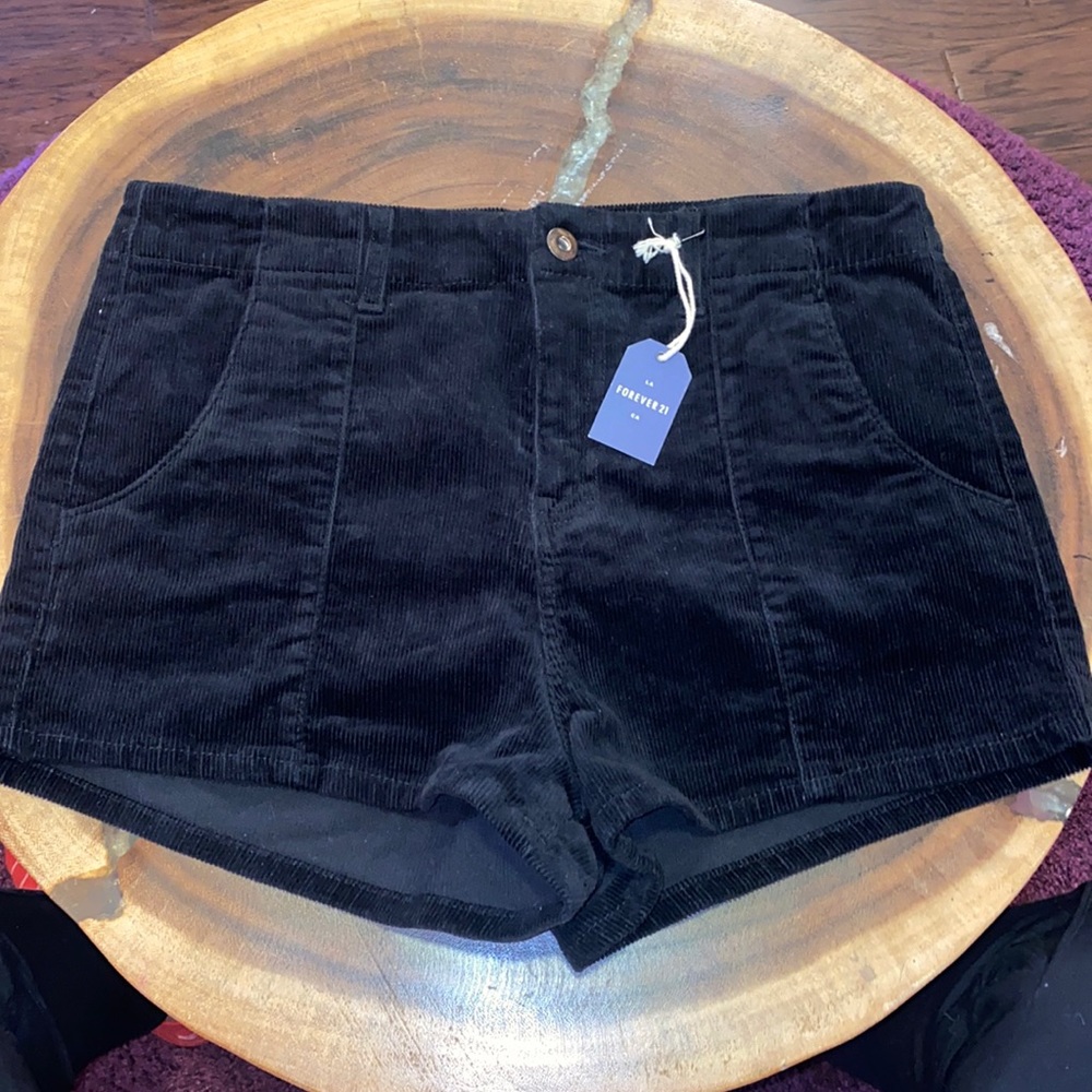 Corduroy black shorts. Size 27